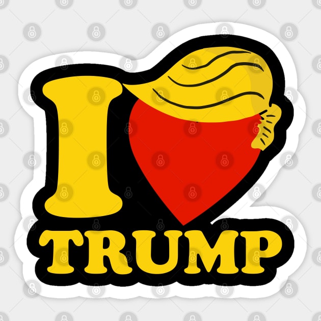 I Love Trump with Big Red Heart Sticker by screamingfool